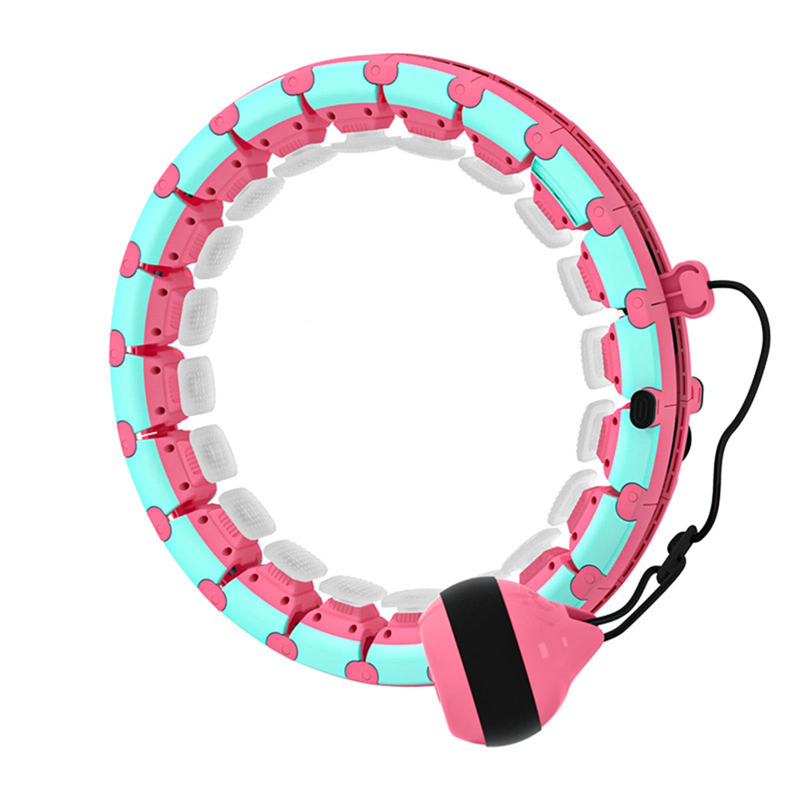Peso Hula Hoop Fitness, Non Goccia Yoga Hula Hoop, Misura Regolabile per Adulti E Bambini Peso Attrezzature Sportive, Esercizio per Gambe, Vita E Fianchi, 24 Nodi