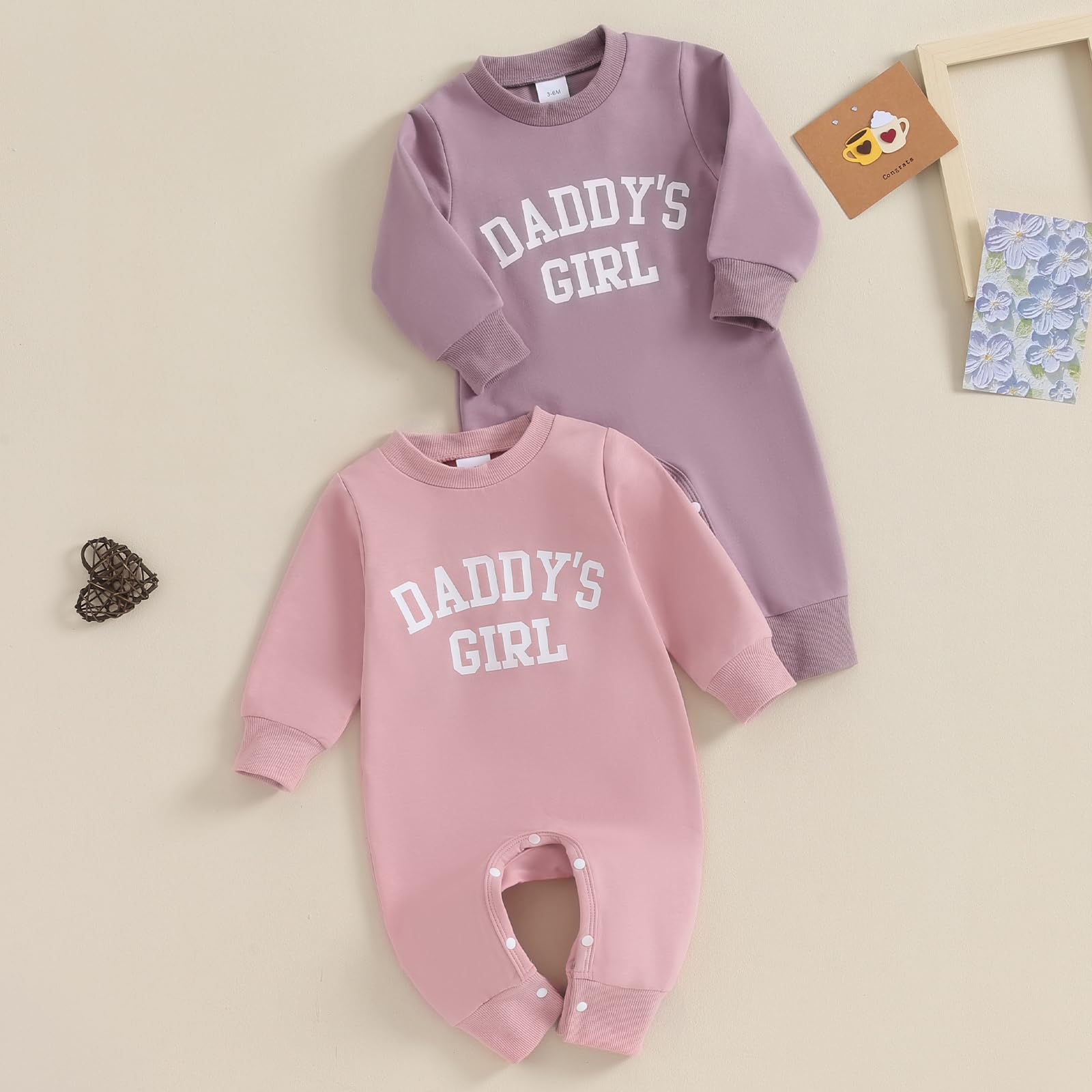 LIOMENGZI Infant Boy Girls Clothes Romper Outfits Fall Zipper Onesie Loose Romper Bodysuit One Piece Jumpsuit Clothes Set (Purple-6, 6-12 Months)