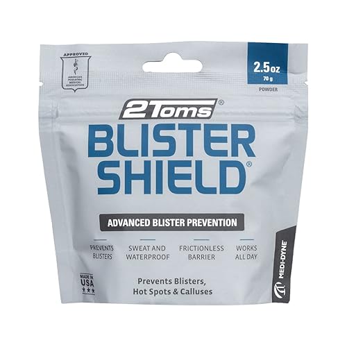 2Toms BlisterShield - Prevención avanzada de ampollas impermeable protección sin fricción diseñada específicamente para pies puntos calientes y