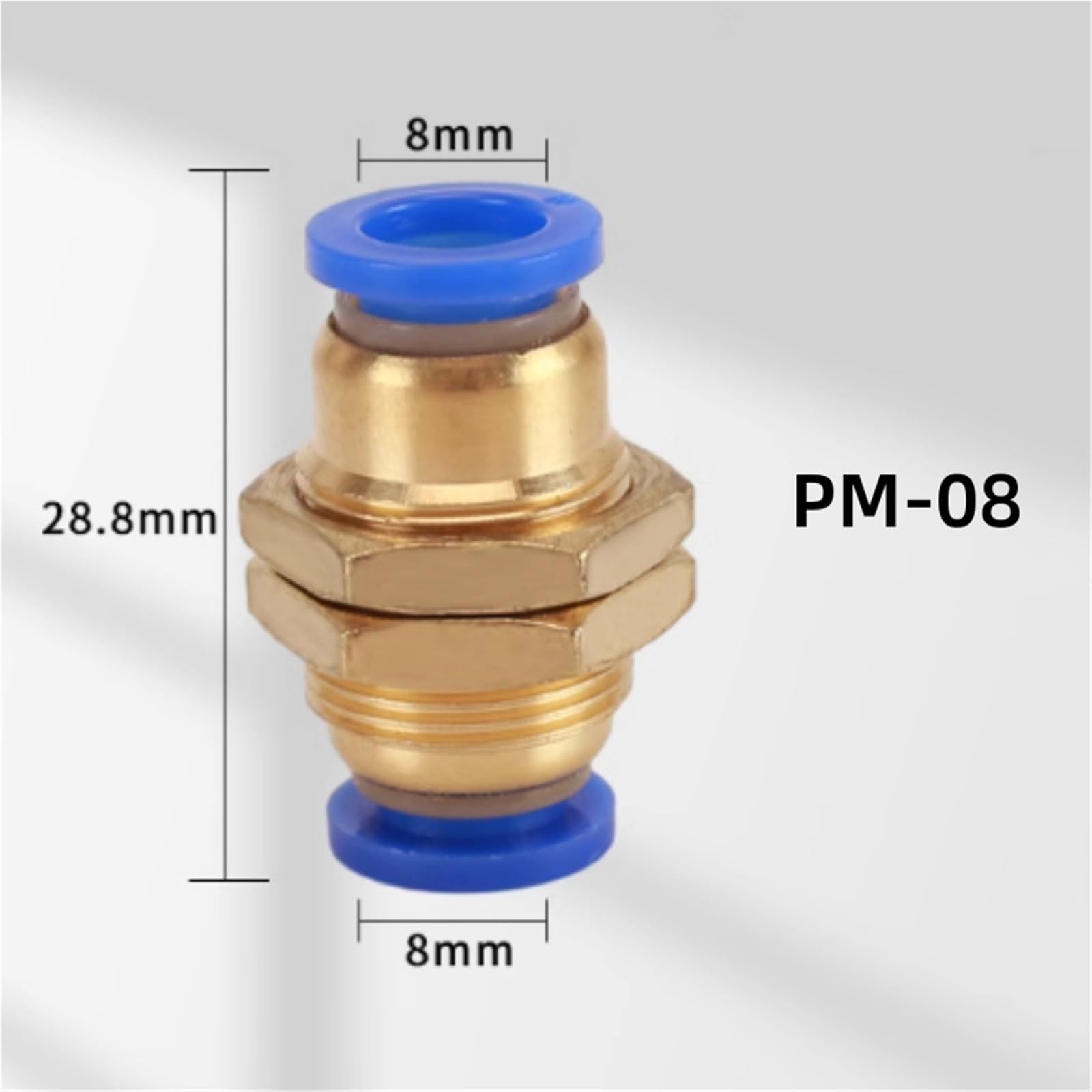 10/20 pièces Raccord pneumatique fileté extérieur Droit for cloison PM-04 PM-06 PM-08 PM-10 PM-12 Connecteur Rapide(PM-08,20PCS)
