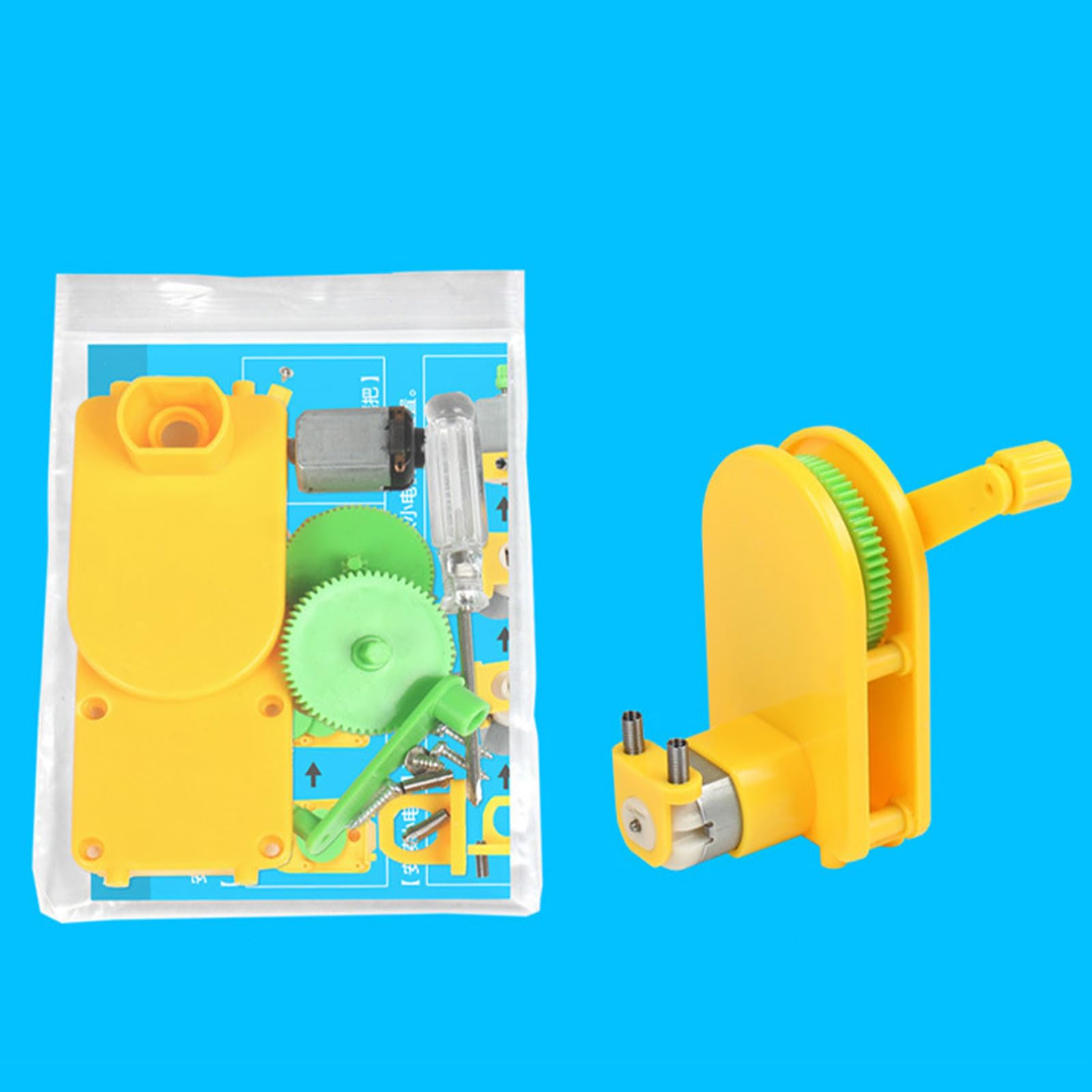 Hand-Crank Generator STEM Kit: A Cool Science Toy for Exploring Electromagnetic Induction