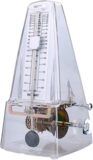 High Accuracy Mechanical Metronome for Violinist Ukulele Player, Transparent White