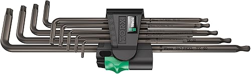 WERA 05024460001 9679 TX XL 1 TORX Juego de llaves en L, largo, 9 piezas