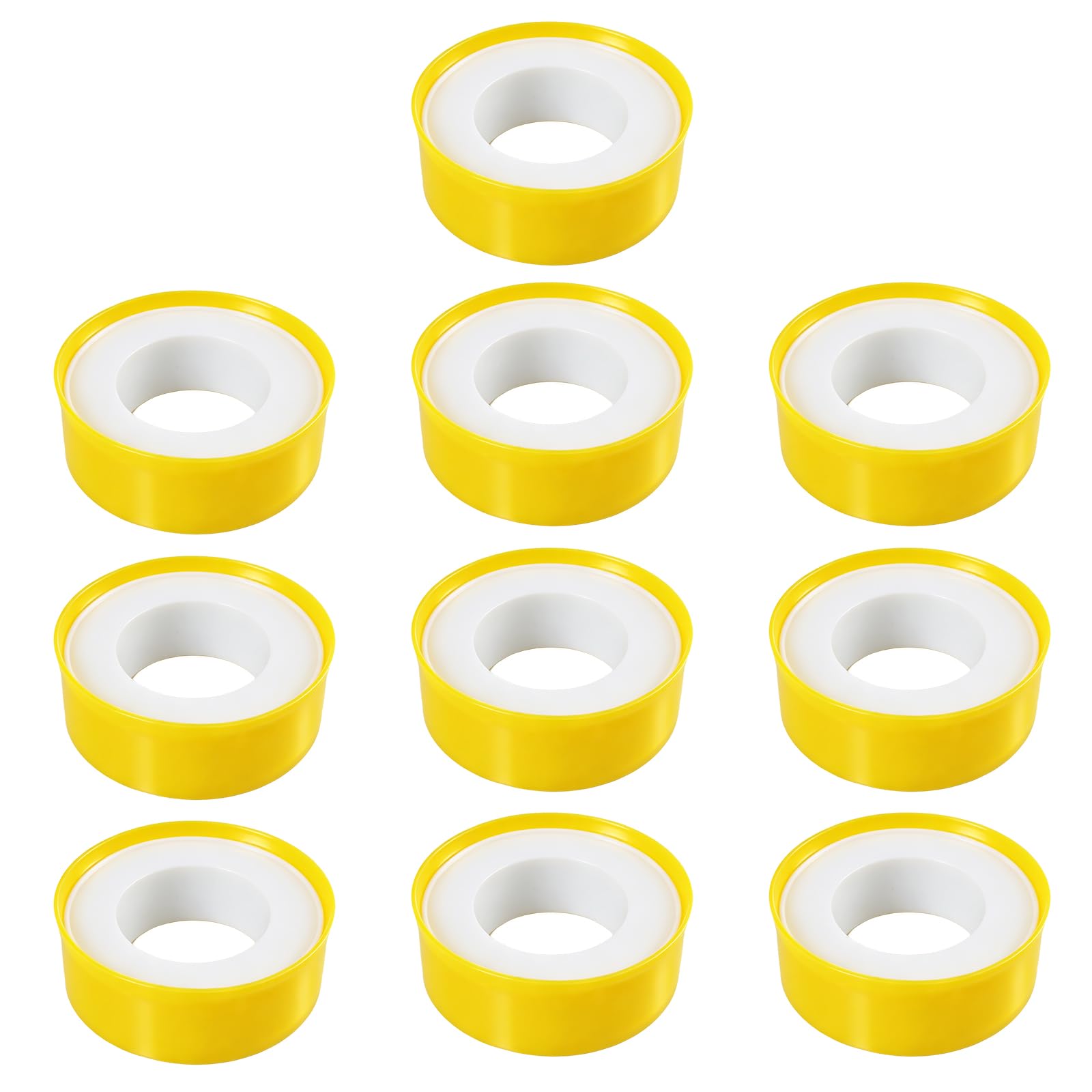 Lote de 10 Cintas PTFE 15m x 15mm x 0,075mm Teflón Sellado Roscas Fontanería Calefacción Gas Resistencia -60°C a +240°C Raccordes Agua