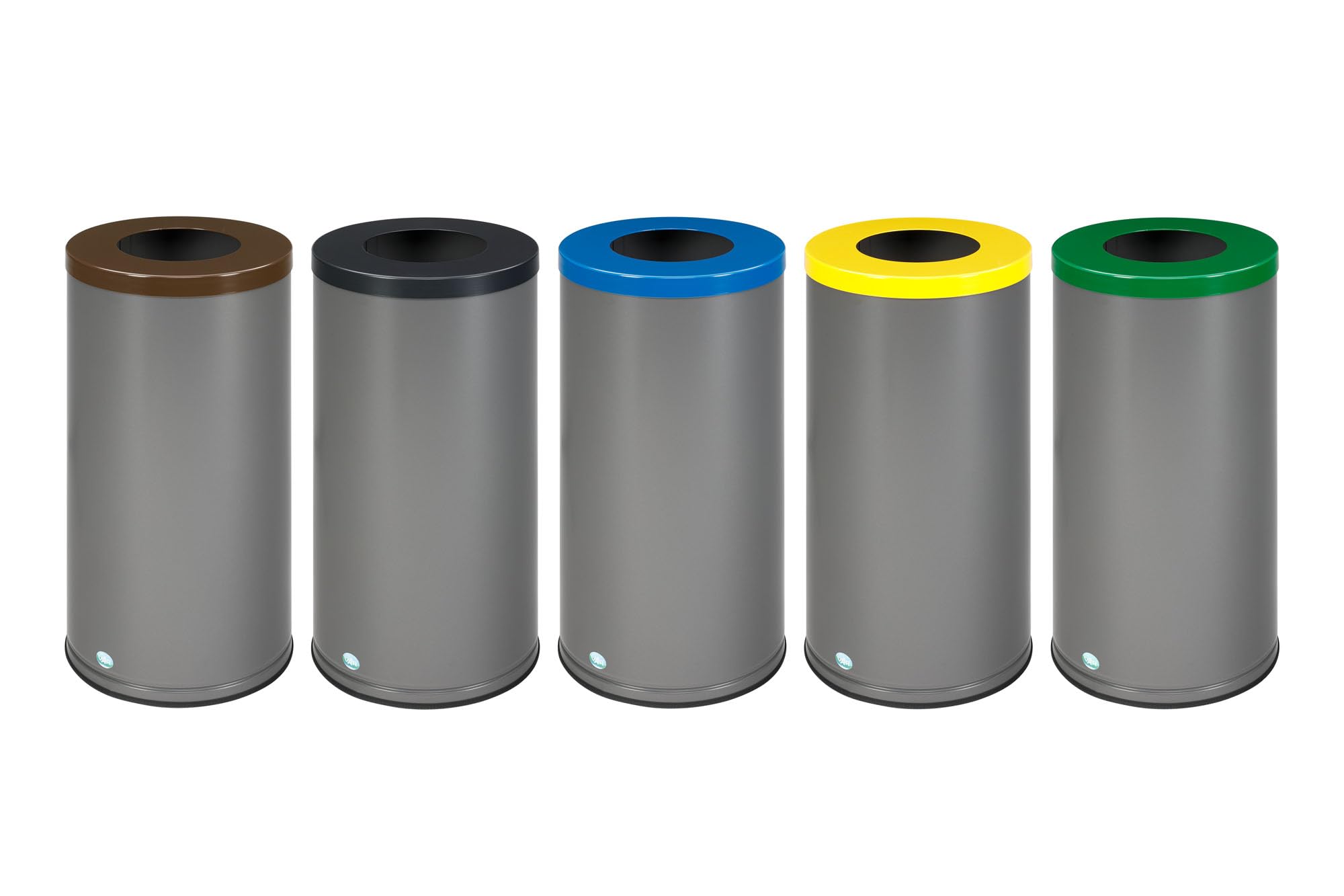 PROREGAL Robuster Wertstoffsammler mit Deckel | 70 Liter, HxBxT 70x36,5x36,5cm | Verzinkter Stahl | Anthrazit | Mülleimer Abfalleimer Müllkorb