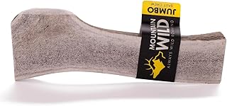 MOUNTAIN WILD Split Antler Dog Chew, Mineral-Rich Antlers for Dogs, No Mess, No Odor, Long Lasting for Aggressive Chewers, for Large Dogs (Jumbo)