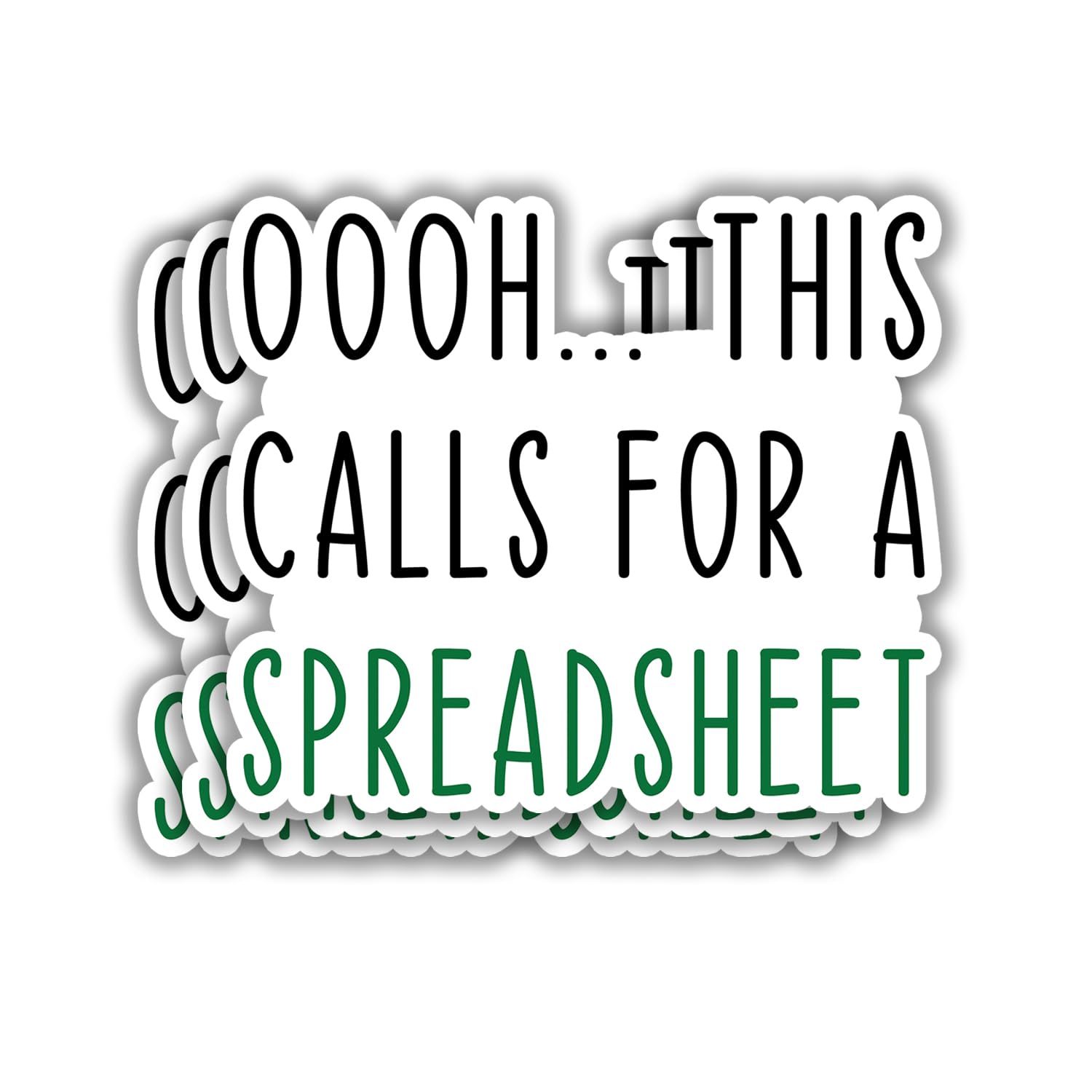 (3pcs) Oooh...This Calls for A Spreadsheet Stickers Funny Math Laptop Stickers Humorous Sarcastic Accountant Phrase Quote Vinyl Decal for Tumbler