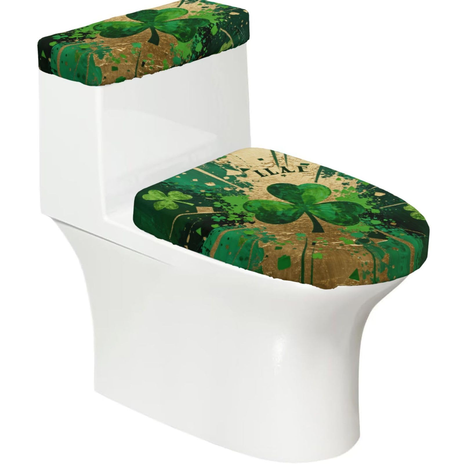 Cntdbu Black Runes Elastic Toilet Cover Set Of 2-Stretchy Lid And Tank Covers For Bathroom, Soft Washable U Shape Toilet Decor