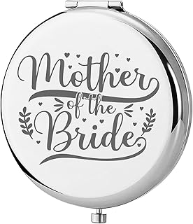 KEYCHIN Mother of The Bride/Groom Pocket Mirror Wedding Keepsake Gifts Mother in Law Compact Makeup Mirror from Bride Son in Law (Mother of The Bride)