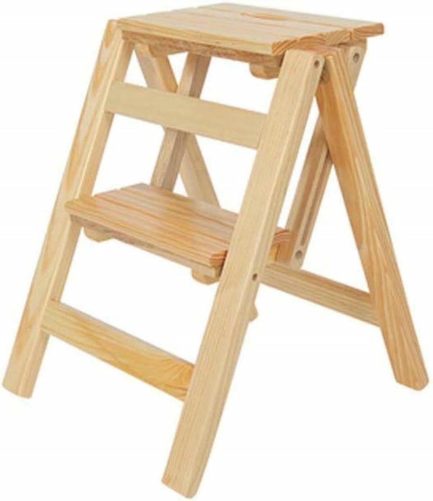 Maison escalera multifunction silla tabouret de pied bois