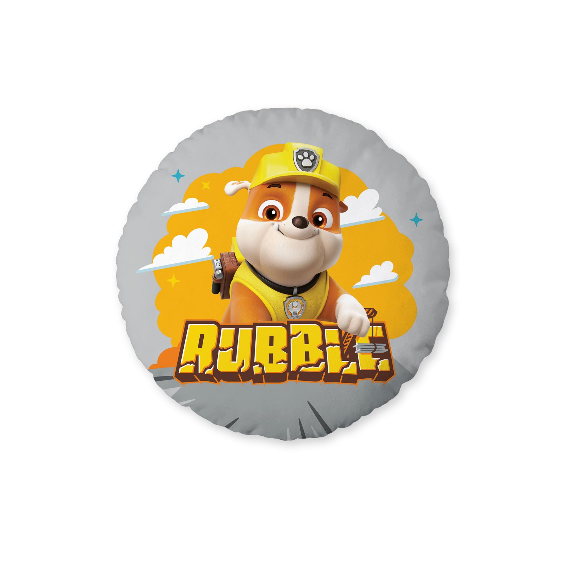 Herding Okrągła poduszka Paw Patrol, średnica 50 cm, miękka poduszka dekoracyjna do pokoju dziecięcego, 100% poliester