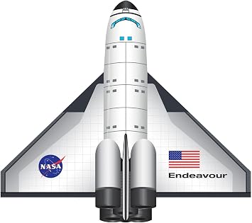 WindNSun FlightZone SpaceShuttle Endeavour Nylon Kite, 52 Inches Wingspan