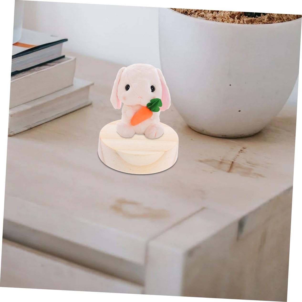 BIUDECO Doll Stand Base 6x1.5cm Thick Wooden Display Holder Strong Scratch for Dolls