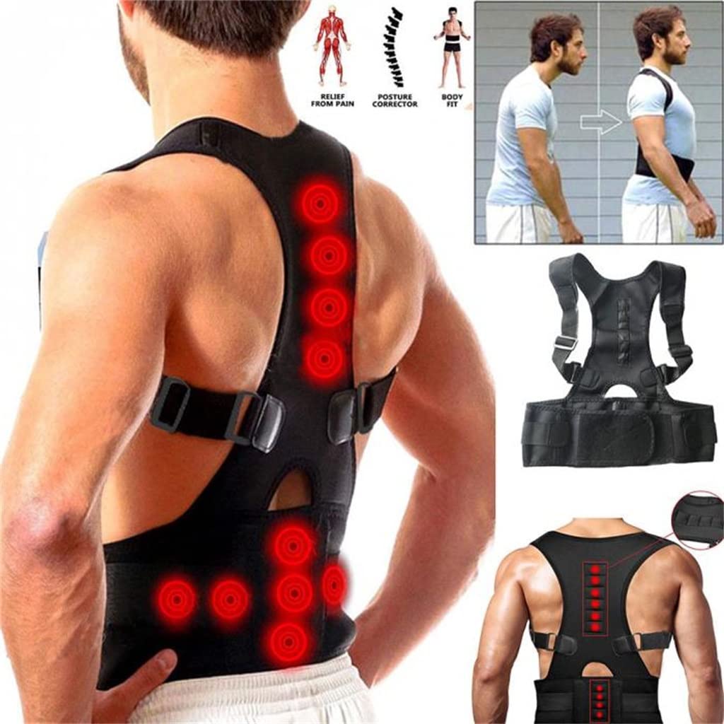 XYNSNDB Korektor Regulowane wsparcie Magnetyczny pasek z klamrą na ramię, unisex