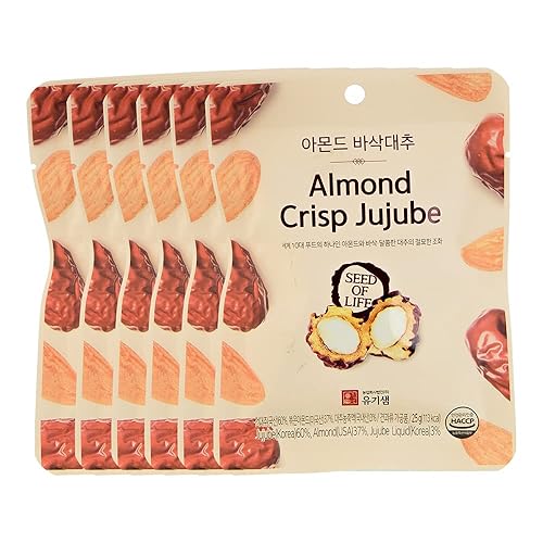 Miniatura 1 de UKISAEM - Merienda de nueces mixtas de azufaifo 088oz x 6 años crujiente y crujiente con sabor a nueces de Corea