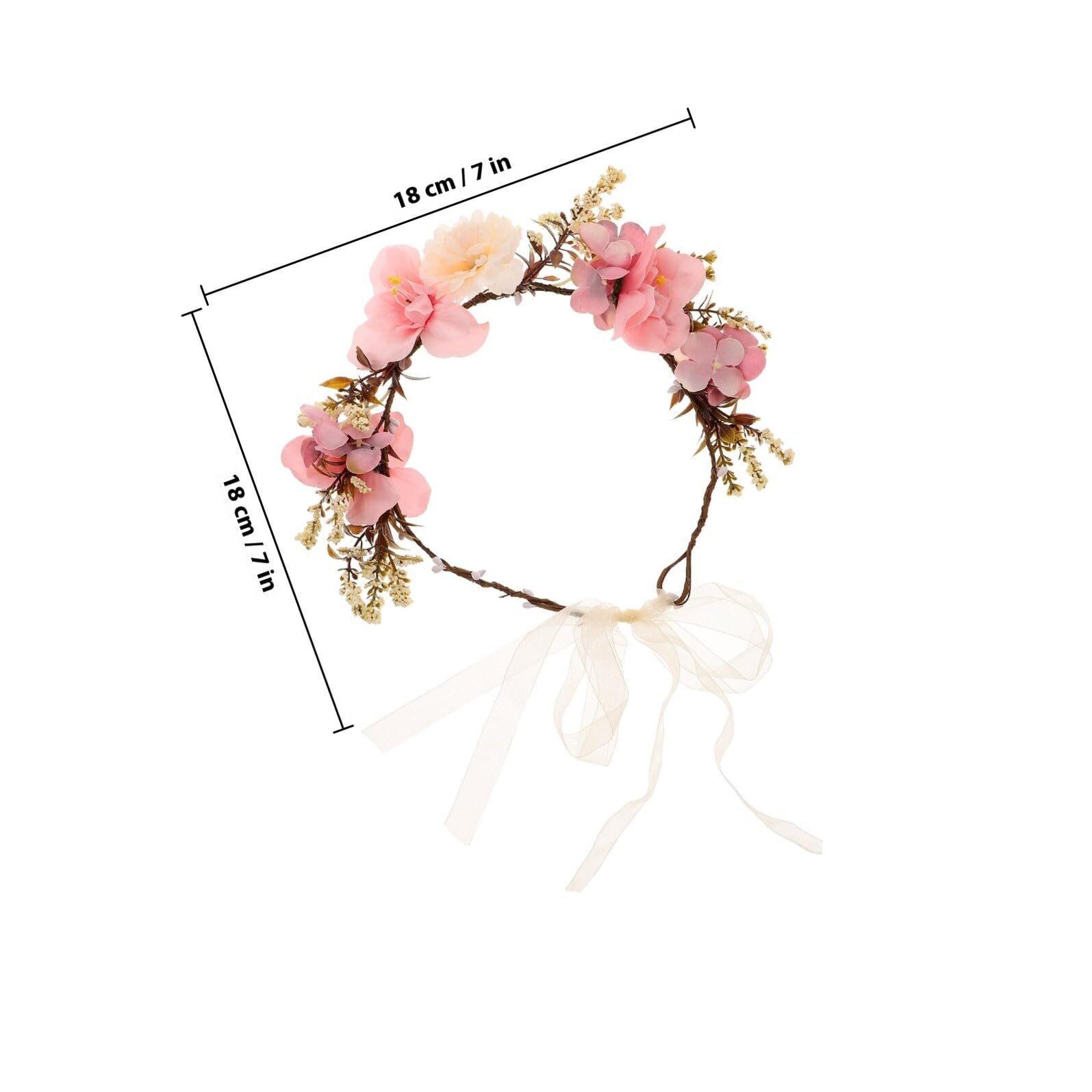 Couronne de Cheveux Pourpre en Tissu, Bandeau Serrage Tête