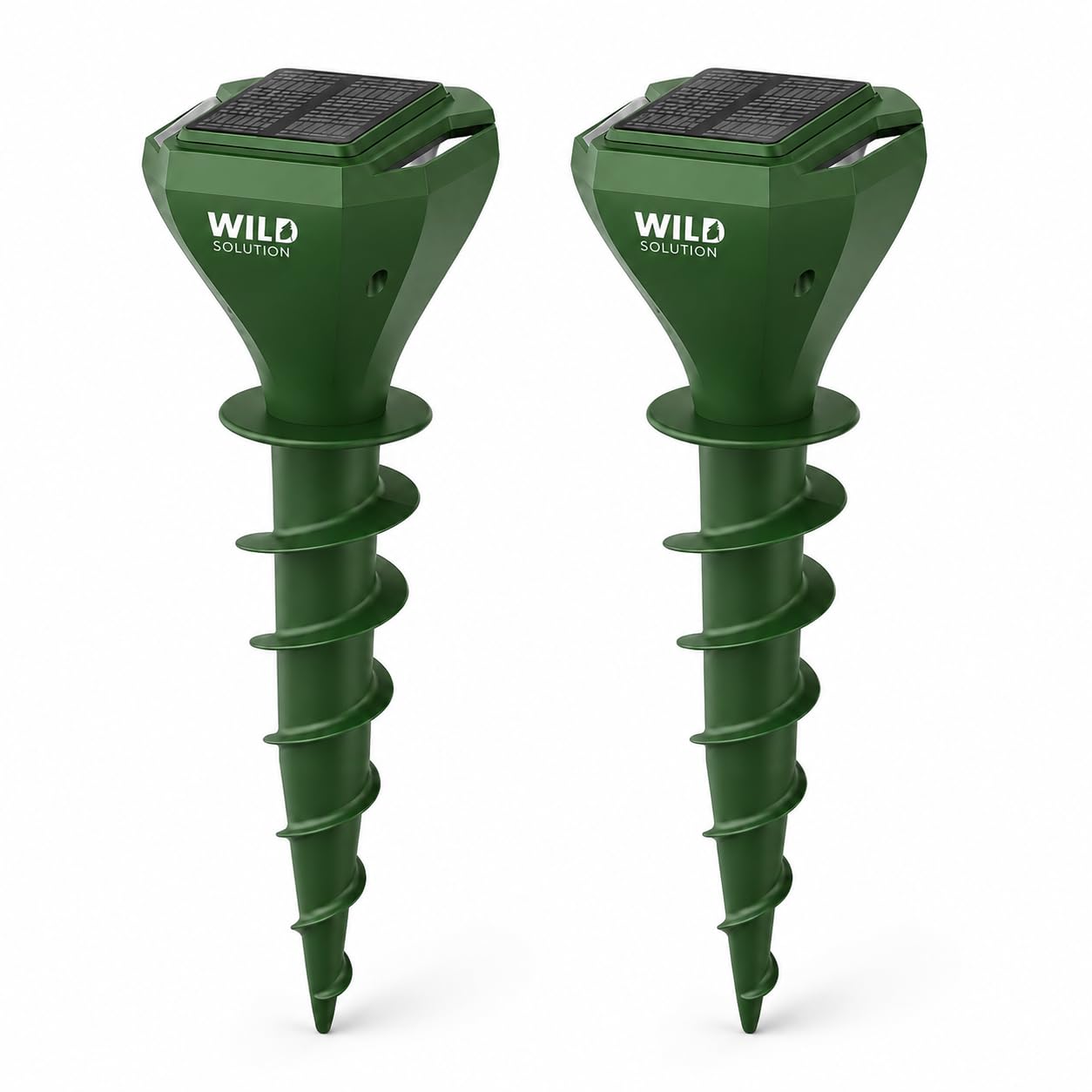 Terrashock - Dissuasori per Talpe - Ultrasuoni per Talpe da Giardino con Motore Effetto Sisma - Scaccia Talpe Waterproof con Batteria Litio 600mAh e Ricarica Solare - Anti Talpe per Esterno - 2 Unità