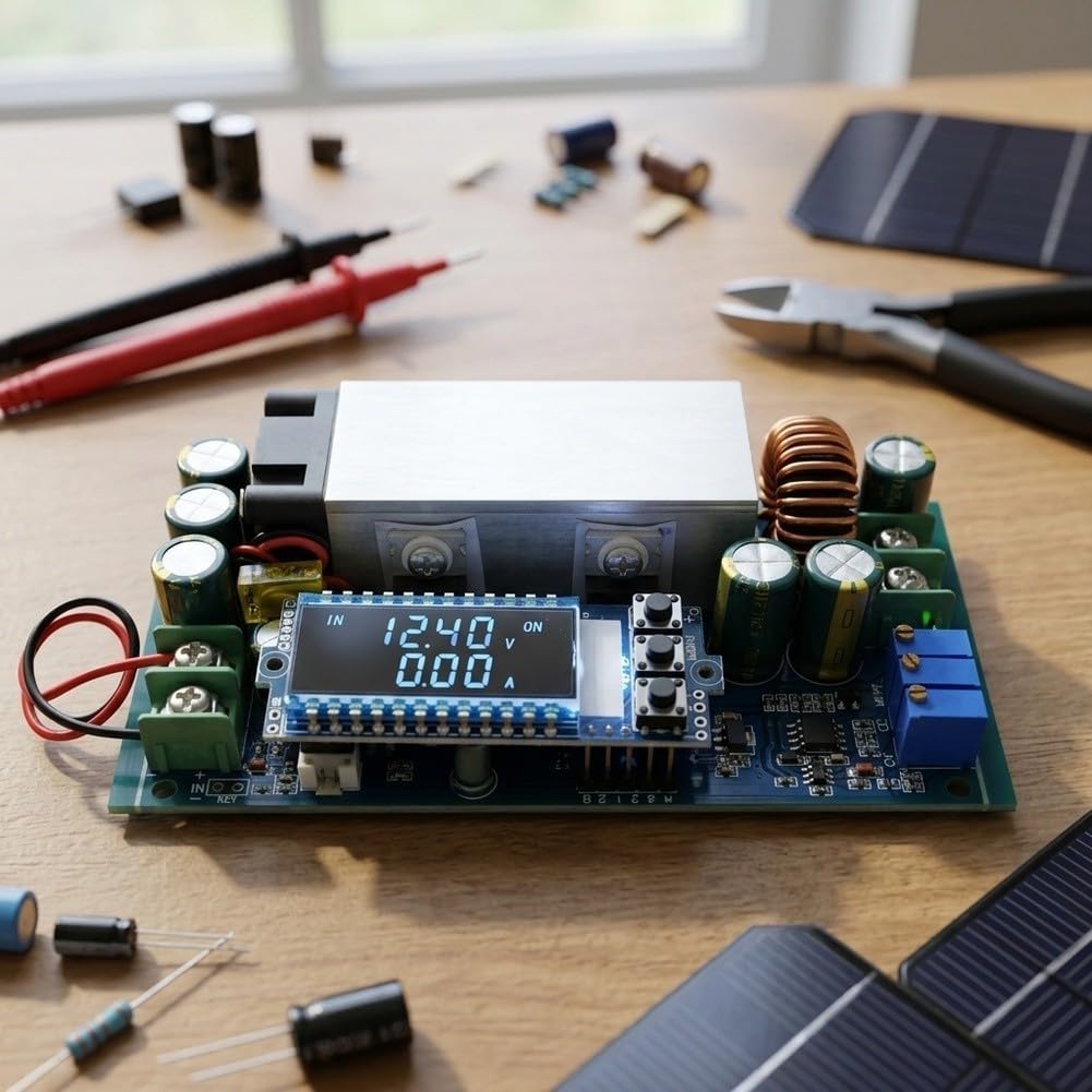 para Solar MPPT 20A DC 10-75V a 2-60V Eficiente para Solar(Standard Edition)