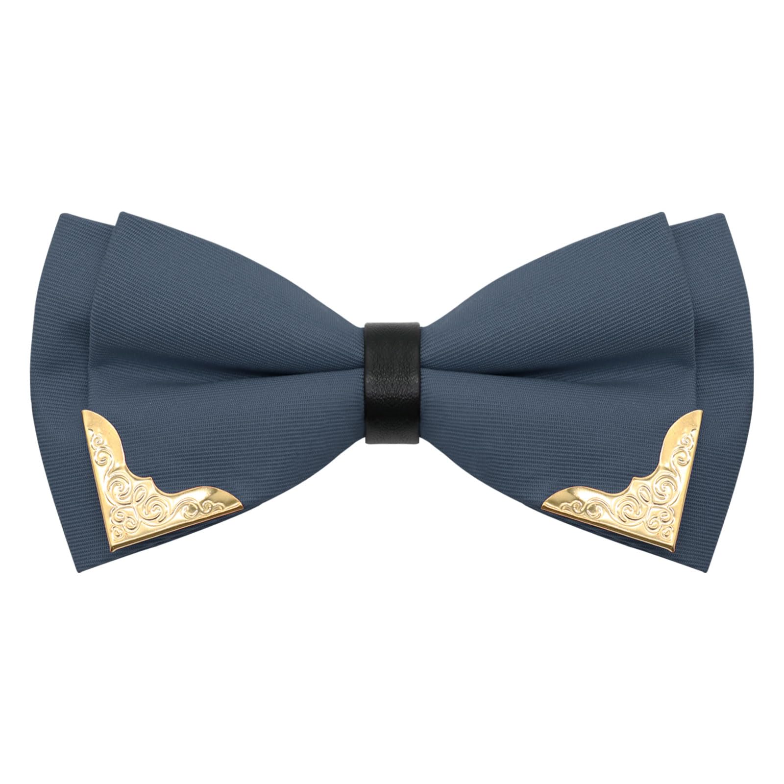 Bow Ties for Men Women Metal Gold Bowtie, Pre Tied Mens Bow Tie Tuxedo Bowties Men for Prom Wedding Party