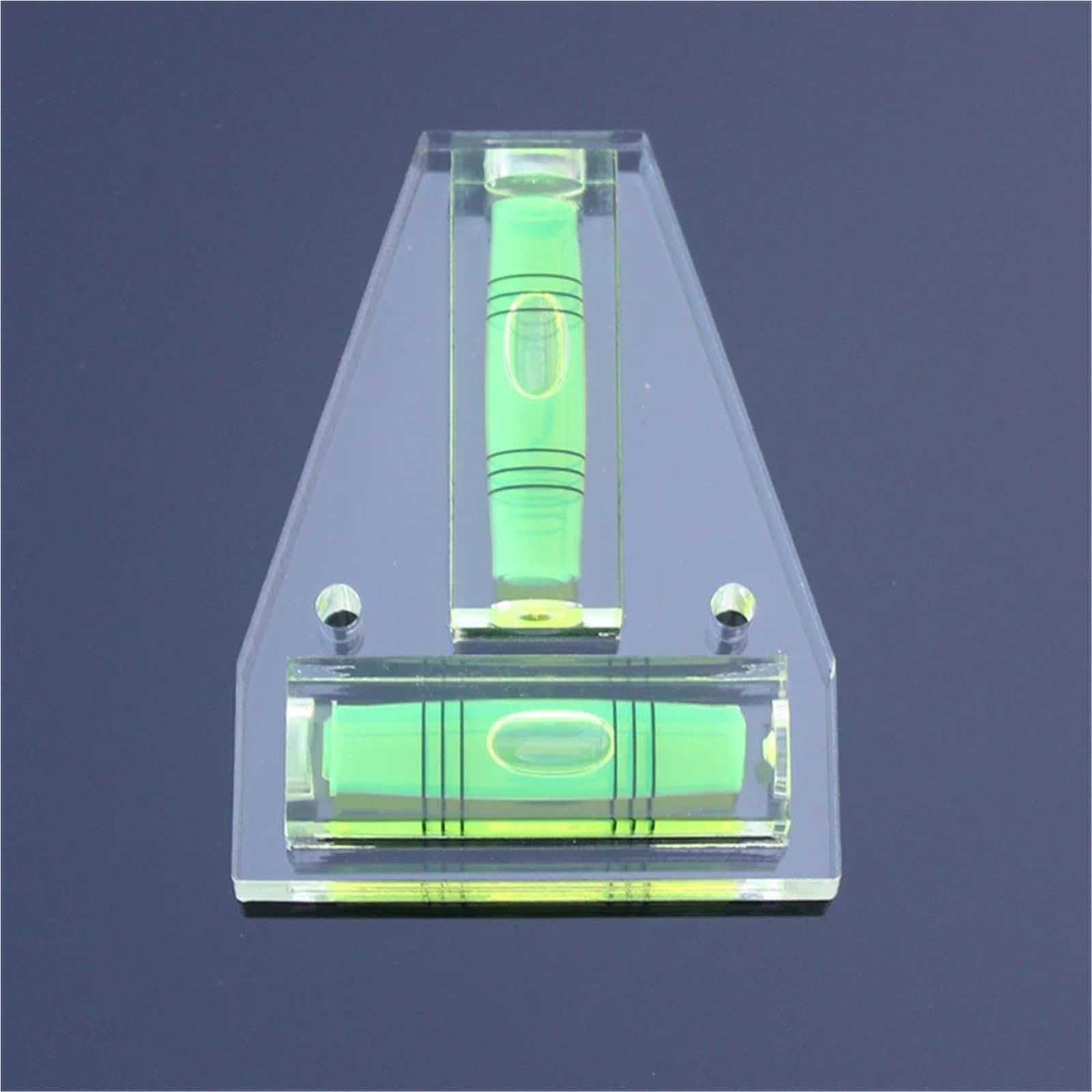 1 x mini poziomica akrylowa w kształcie litery T, mała 85 x 64 x 15 mm | 1 szt. Acrylic Three Line w kształcie litery T w kształcie mini spirit bańki na poziomie, mały 85 x 64 x 15 mm (niebieski)