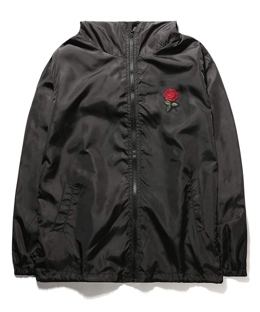 AITFINEISMMen's Full Zip Hooded Windbreaker Jacket Lightweight Outdoor Fashion Runing Sports Jackets Casual Pocket Coat