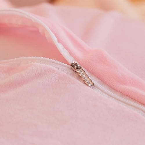 Miniatura 6 de HAIHUA Funda de almohada esponjosa de piel sintética rosa, funda de almohada decorativa rosa suave, lindas fundas de almohada esponjosas para el