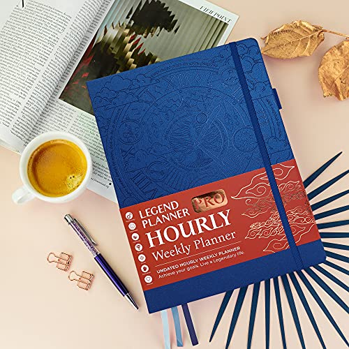 Image of Legend Planner PRO Hourly Schedule - Weekly & Daily Organizer with Time Slots. Appointment Book Journal for Work & Personal, A4 (Mystic Blue)