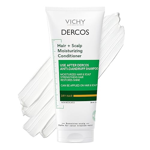 Dercos Acondicionador hidratante para cabello y cuero cabelludo, formulado con glicerina, niacinamida + ácido hialurónico, acondicionador para el