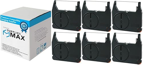 Repuesto compatible para IBM WheelWriter 3510152025304050701000200050007000 cintas correctables para máquina de escribir negras (6PK) (1380999)