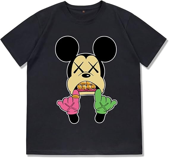 Amazon Tシャツ Kaws セサミストリート カウズ ミッキー かっこいい S 3xl 半袖 ラウンドネック 夏 大きいサイズ ゆったり 男女兼用 ペアルック 人気 ファッション おしゃれ Tシャツ カットソー 通販