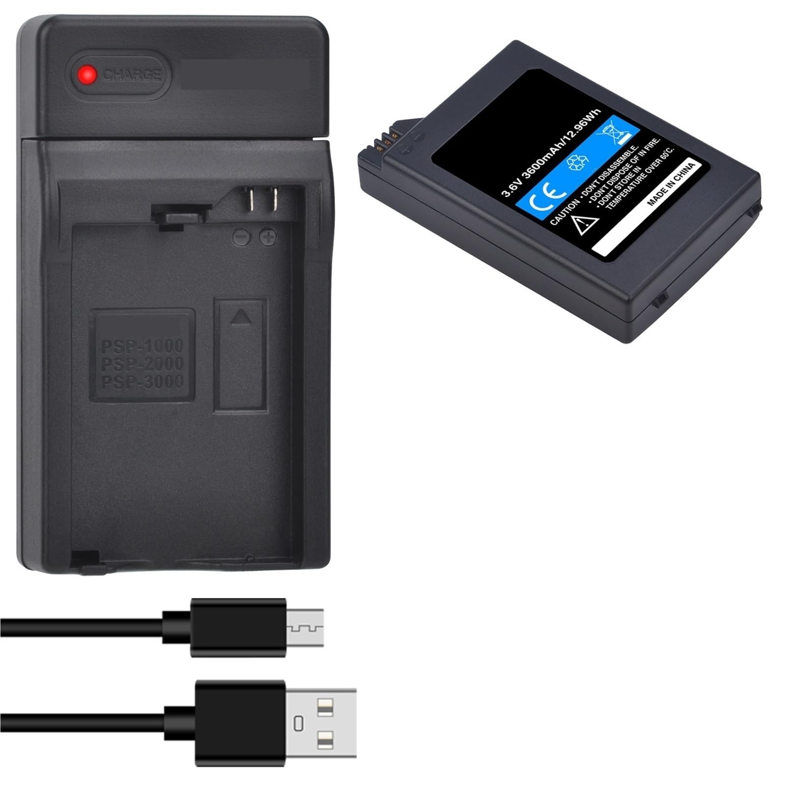 Console de Chargeur USB 3600mAh, Manette de Jeu 1000,1001,1002,1003,1004,1005,1006(1PCS B with Charger)