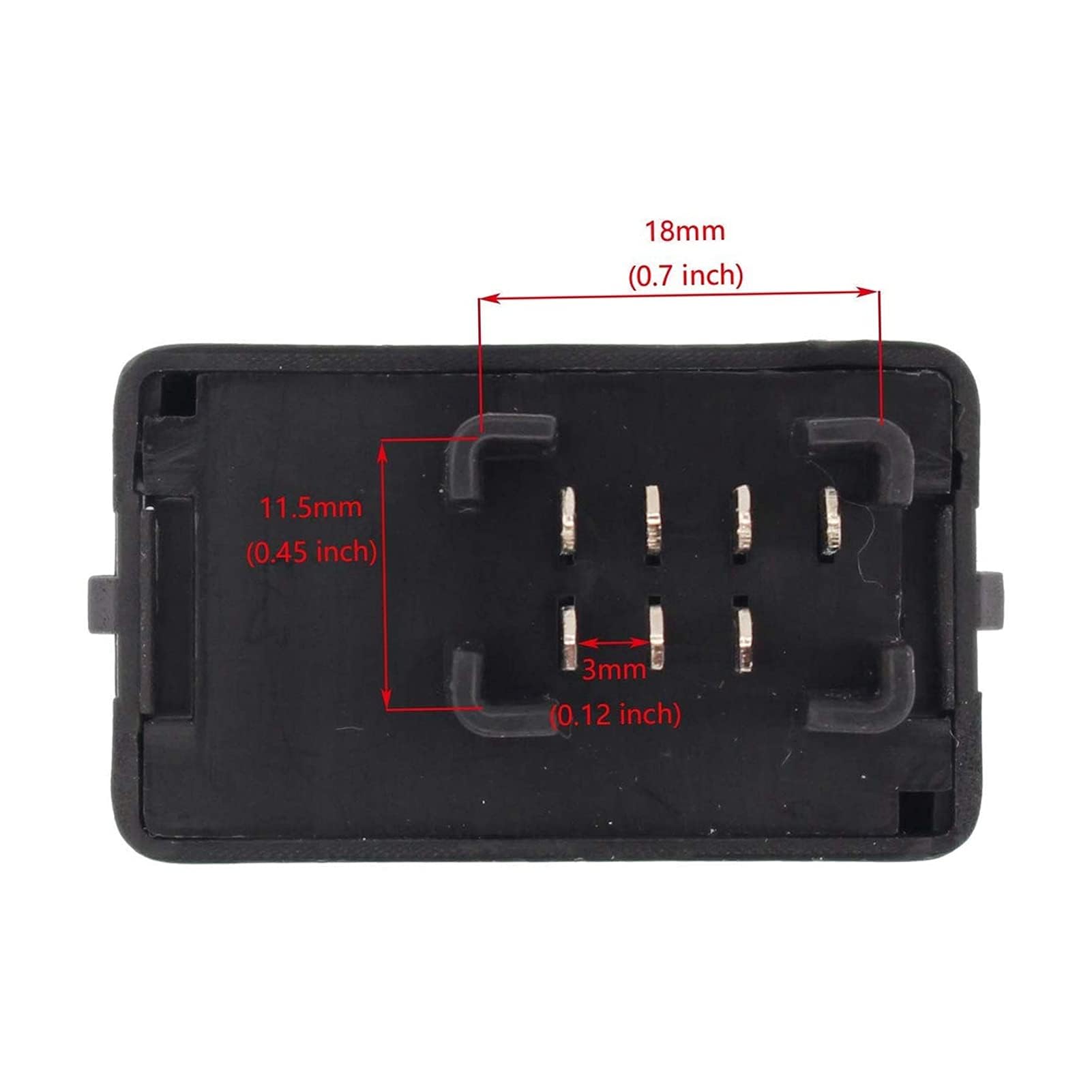 Agatige 7PIN LED Electronic Flash Relay, Normally Open Plug Play Flashing Relay Controller 12V DC 5A for Car Motorcycle Turn Signal Light