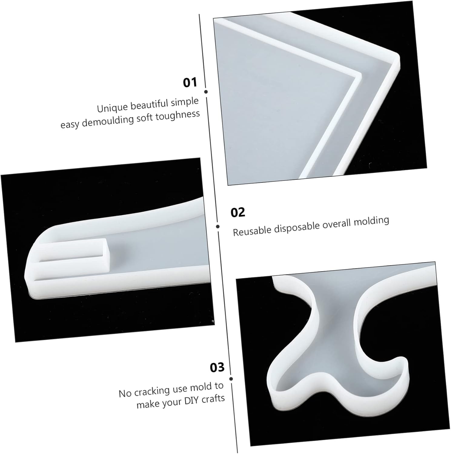 Gadpiparty 1Set DIY Silicone Photo Frame Making Molds Creative Epoxy Molds for Unique Smooth and Durable Silicone Material for Home Decoration and Crafts