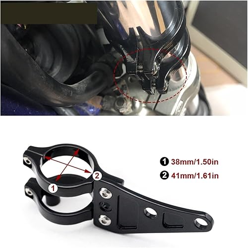 Miniatura 5 de BEUTEE Compatible con horquilla de 1.614 in para faros de motocicleta, soporte de abrazadera para lámpara de cabeza, soporte de luz de señal de