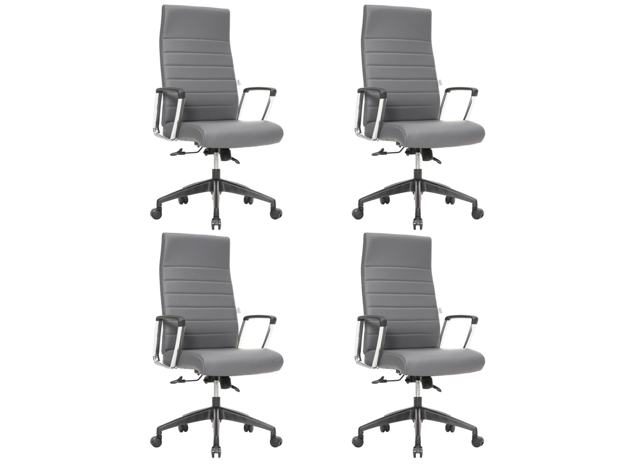 LeisureMod Hilton High Back Leather Executive Office Chair