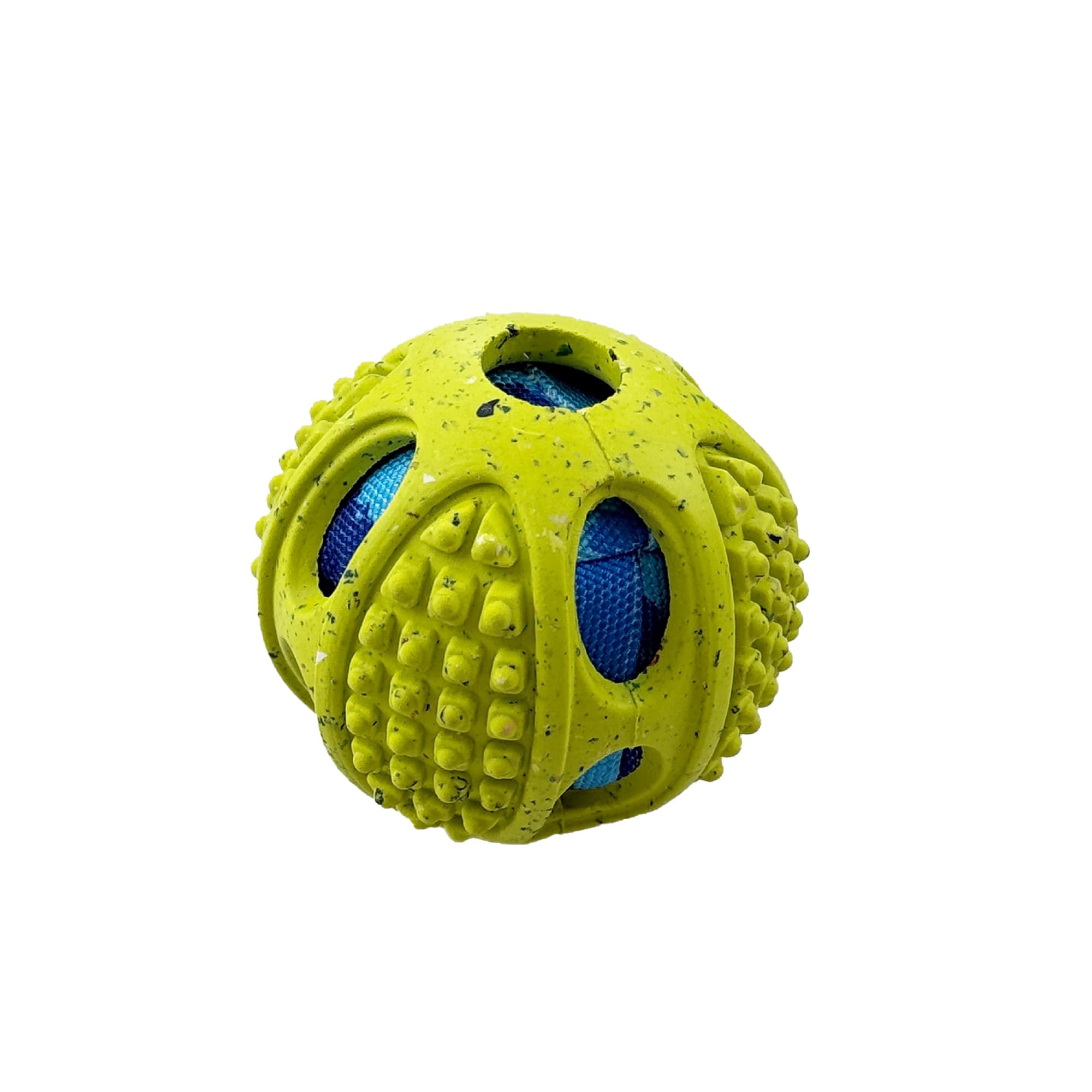 Max Fusion Made with Nike Grind, Arlee Meteor Ball Dog Toy, Toys for All Dogs, Durable & Natural Rubber Chew Toy for Play, Fetch & Chewing, Small, Yellow, 1 Count