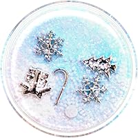 Vista 5 de PopSockets Agarre adhesivo para teléfono, soporte, soporte para teléfono, Navidad - Tidepool Snowed In