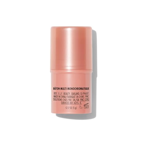 e.l.f. Monochromatic Multi Stick Luxuriously Creamy & Blendable Colour for Eyes Lips & Cheeks Vegan & Cruelty Free Glistening Peach