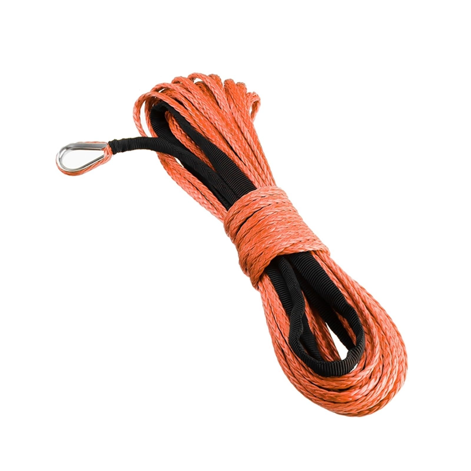 5 Millimetri In Fibra Sintetica Di Traino Verricello 15 M Cavo Corda String Linea 5500lbs/7700lbs For ATV UTV SUV 4X4 4WD Forte Resilienza(Orange)