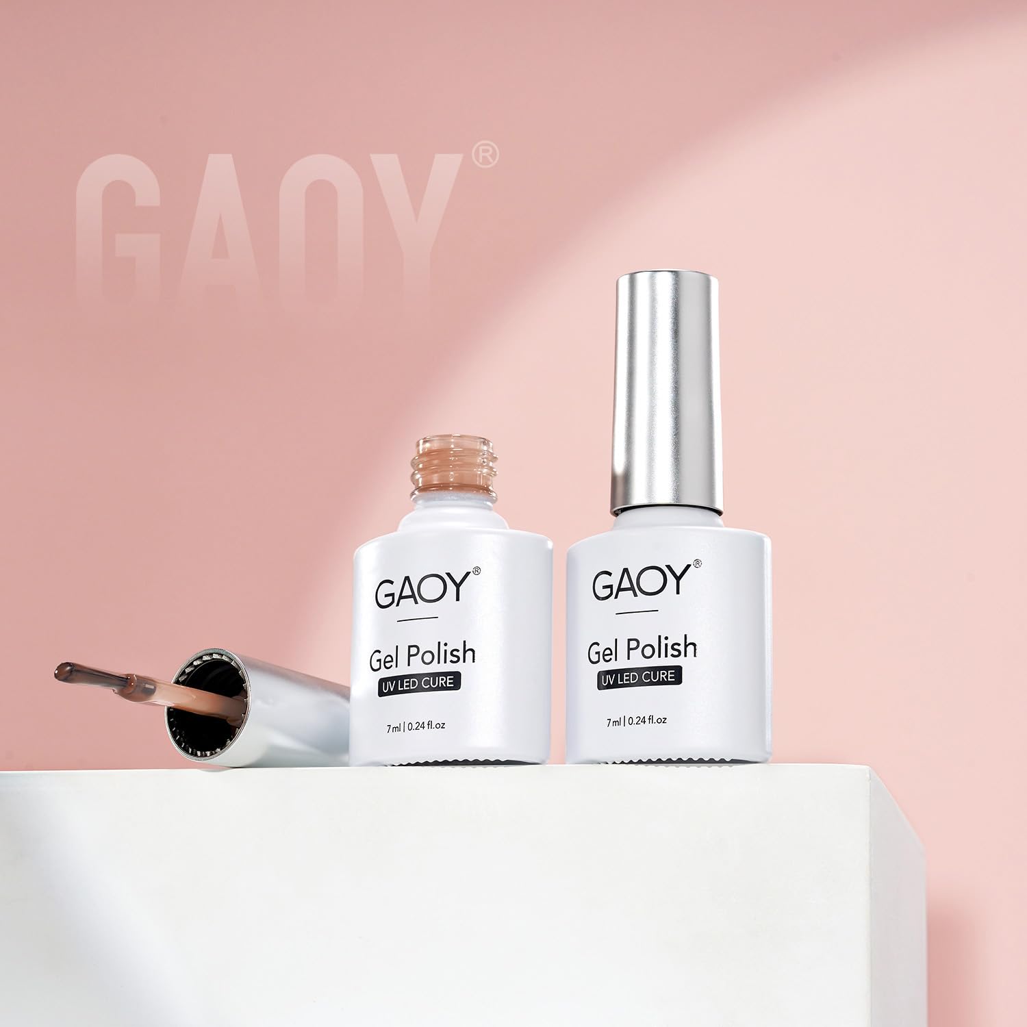 GAOY Jelly Gel Nail Polish Kit, 33Pcs Sheer Pink Gel Polish Set with Glossy & Matte Top Coat and Base Coat for Nail Art DIY at Home, Mint Jelly