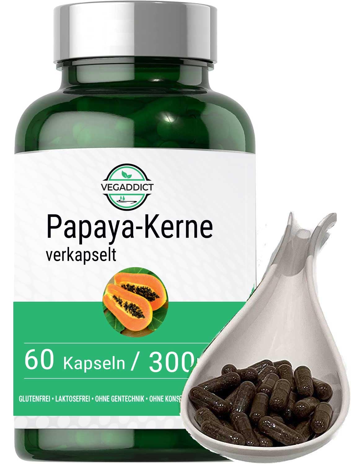 Papaya Kerne 50 g | Papayasamen | sonnengetrocknet | Rohkost | Ohne Zusatzstoffe | Hoher Papaya Enzym (Papain) Gehalt |Tolles Gewürz | Laborgeprüft | Vegan | Glutenfrei | Laktosefrei