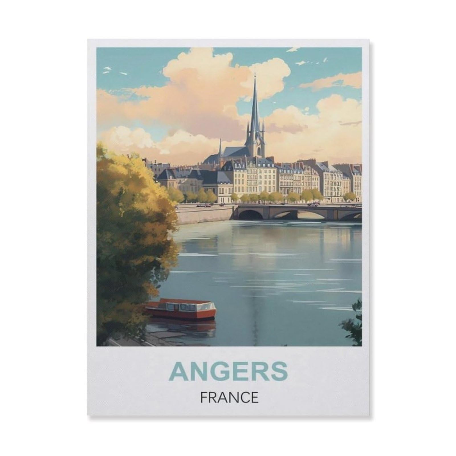 Vintage Art Metal Signs Funny Sign，Angers France(15x30cm）