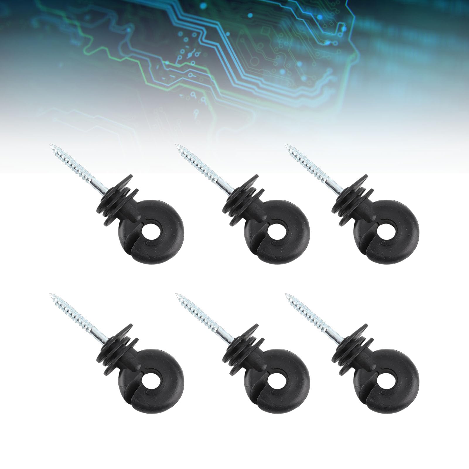 Kikumi 25 * 21 * 7 100 Pz Breve Anello di Vite Isolante Prato Elettrico Recinto Post Recinto Elettrico 25 * 21 * 7