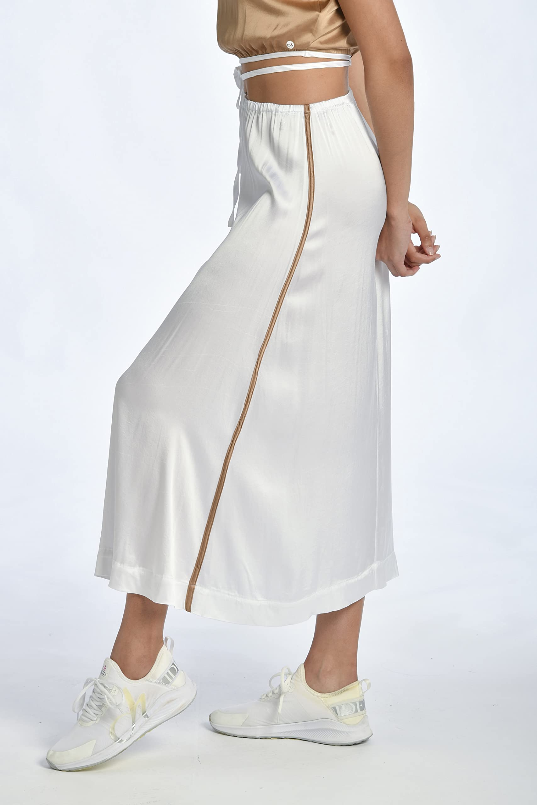DEHA - Gonna Satin Long Skirt in Viscosa, con Elastico in Vita, per Donna