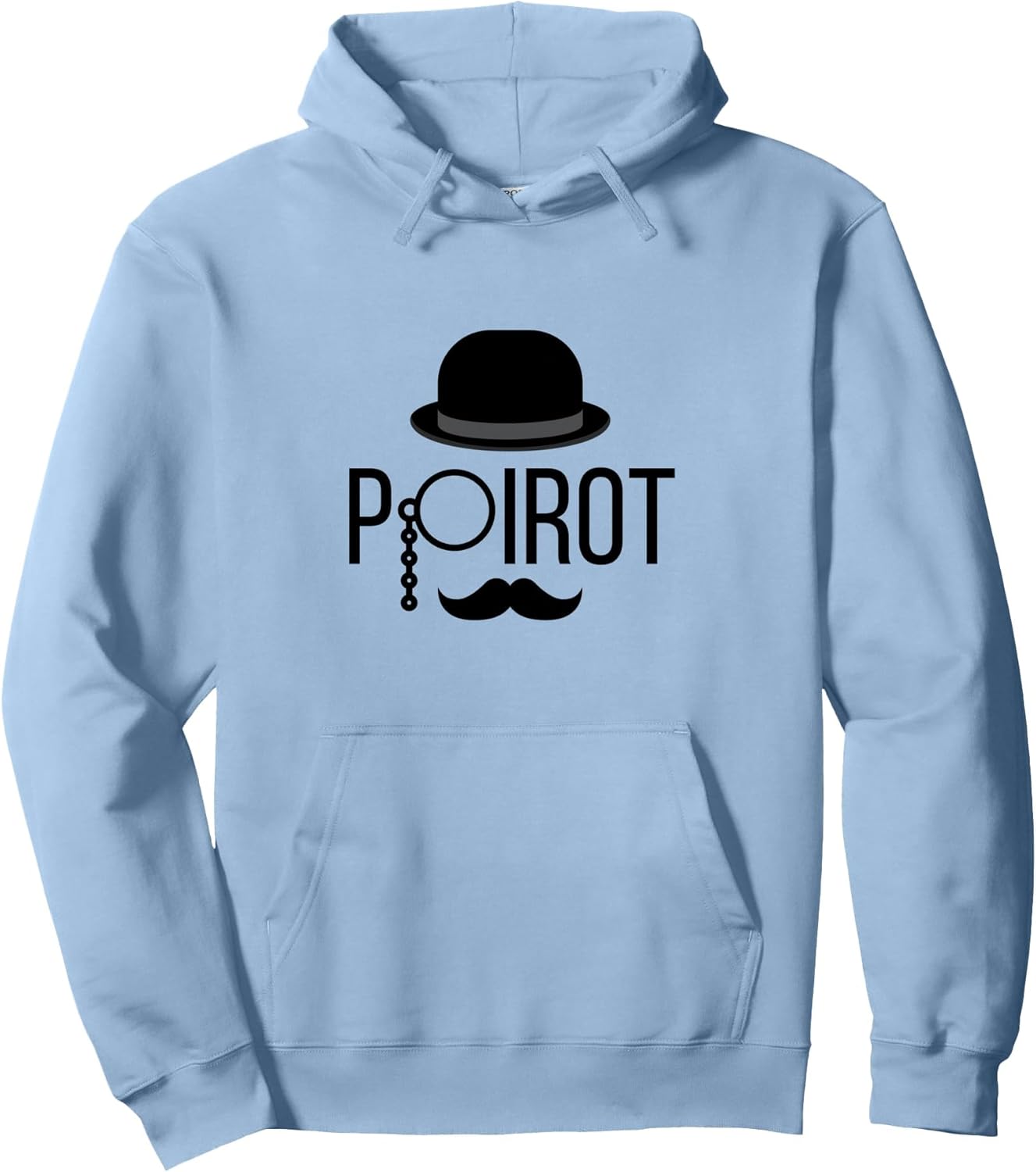 POIROT HAT MUSTACHE MONOCLE Pullover Hoodie