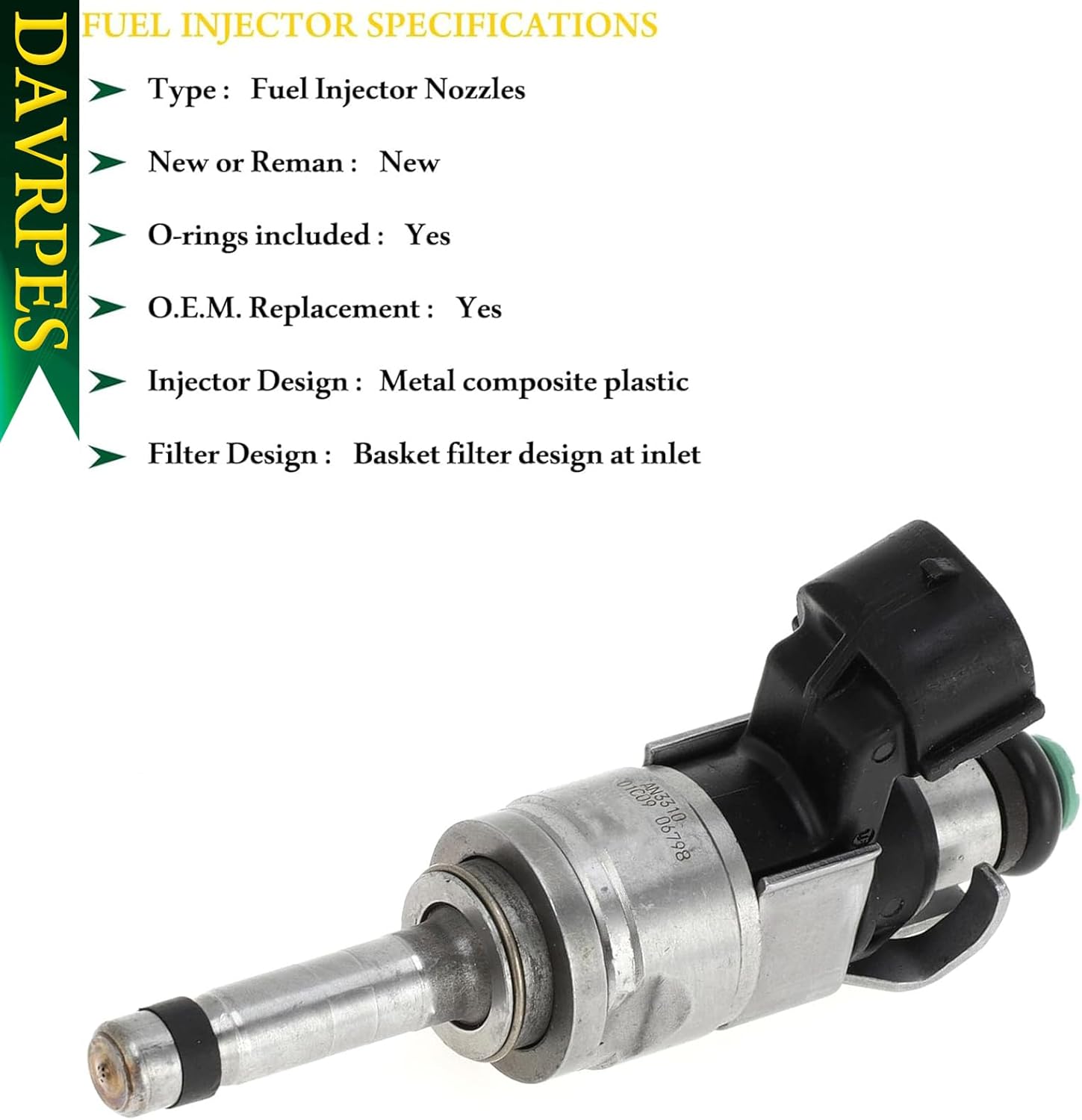 6PCS 16600-9BT0B Fuel Injectors Nozzle 6 Holes Disc Engine for Nissan Frontier 3.8 2020-2024