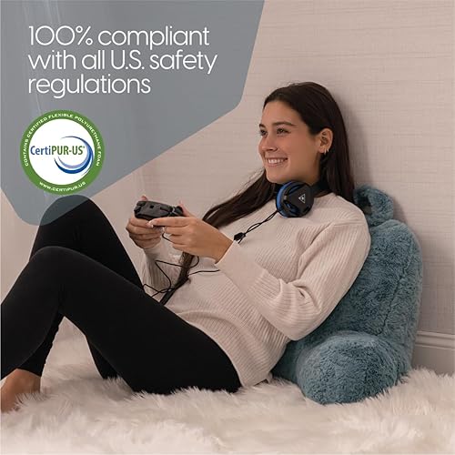 Miniatura 4 de Milliard Almohada de lectura, almohada de asiento para cama, almohada de respaldo y respaldo, con piel sintética, funda extraíble, 8 x 15 pulgadas,