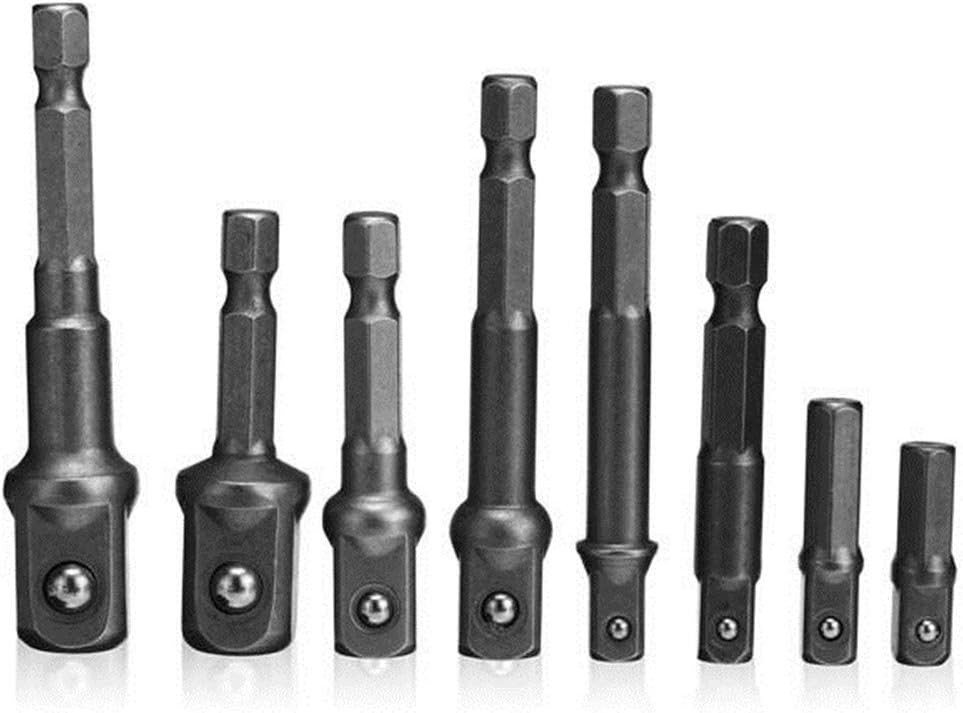 8pcs CRV Hex Shank Socket Bit Adapter Electric Drill Bits Nut Driver Set Tool Drill Bits