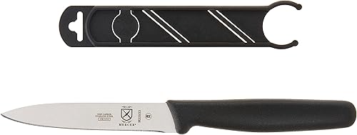 Miniatura 2 de Mercer Culinary Cuchillo de barra, negro, borde liso de 4 pulgadas, punta puntiaguda