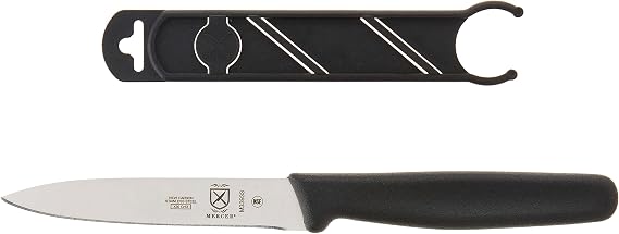 Mercer Culinary Bar Knife,Black, 4 Plain Edge, Pointed Tip